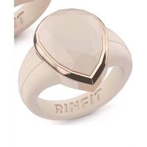 NEW RINFIT women's silicone teardrop ring in tan